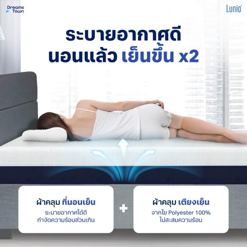ที่นอนยางพารา 5 ฟุต LUNIO LITE PRO มาพร้อมเตียงไม้อัดคุณภาพสูง สไตล์โมเดิร์น LUNIO ATLAS_3