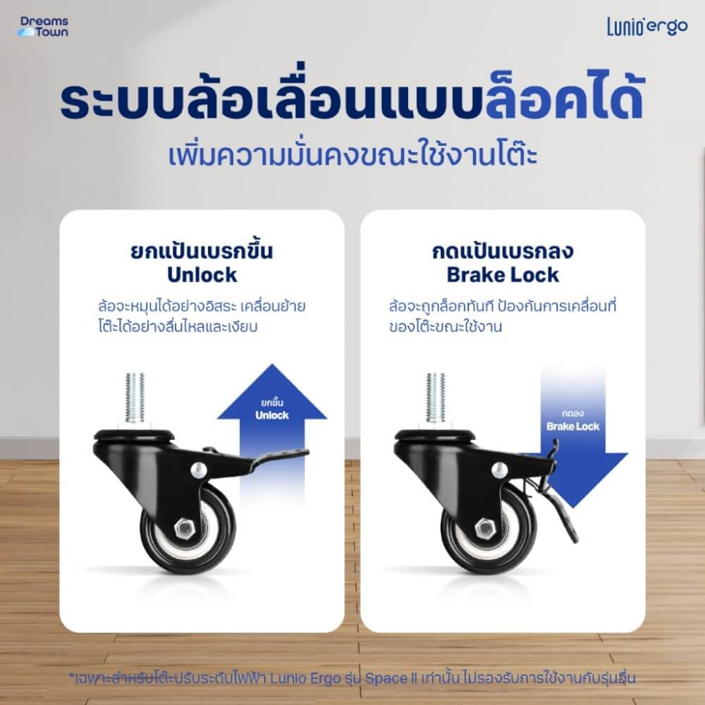 ล้อสำหรับโต๊ะปรับระดับ LUNIO ERGO SPACE II CASTER_3