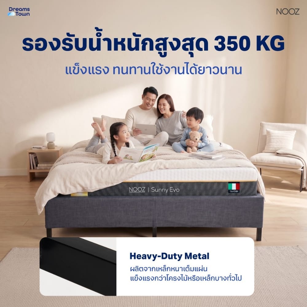 ฐานเตียง 5 ฟุต NOOZ PIXEL BED FRAME