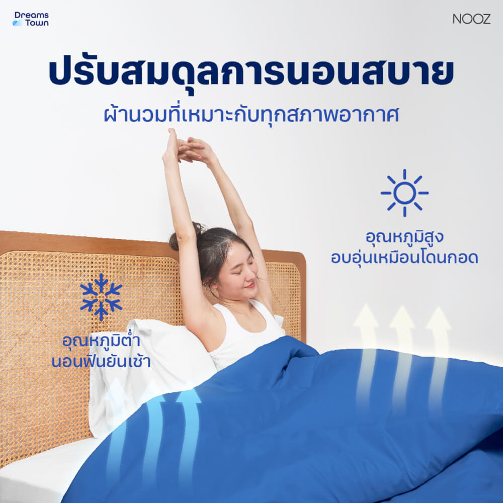 ผ้านวม 5,6 ฟุต Nooz Play รุ่น Comforter สีฟ้าเข้ม Arctic Blue_4