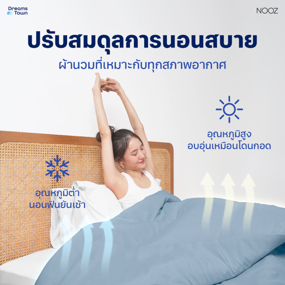 ผ้านวม 3.5 ฟุต NOOZ PLAY รุ่น COMFORTER สีฟ้า SKY BLUE_4