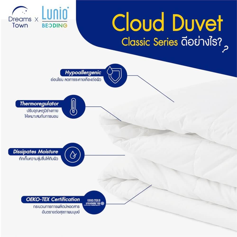 ผ้าห่ม ผ้านวม LUNIO CLOUD DUVET CLASSIC SERIES TWIN SIZE_5