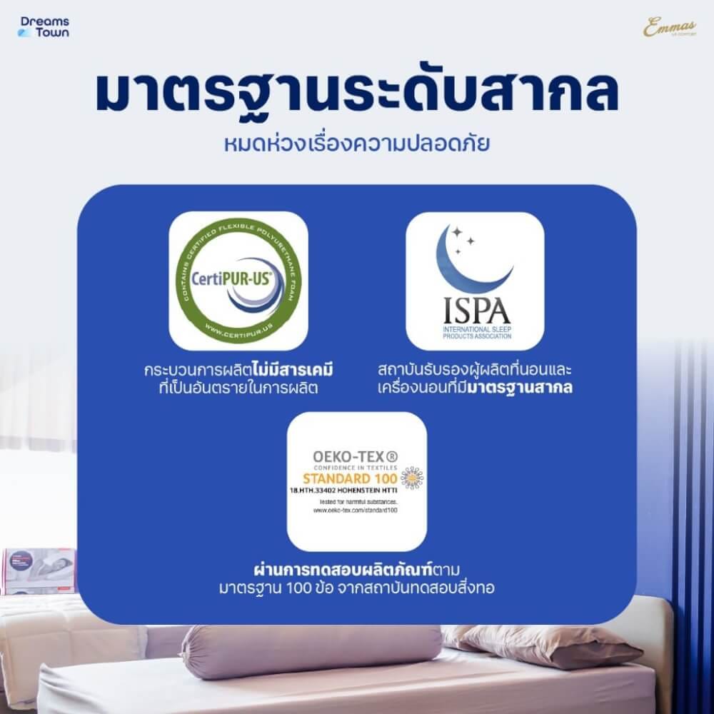 ที่นอนยางพารา 5 ฟุต EMMAS BOSTON CLOUD II หนา 4นิ้ว_6