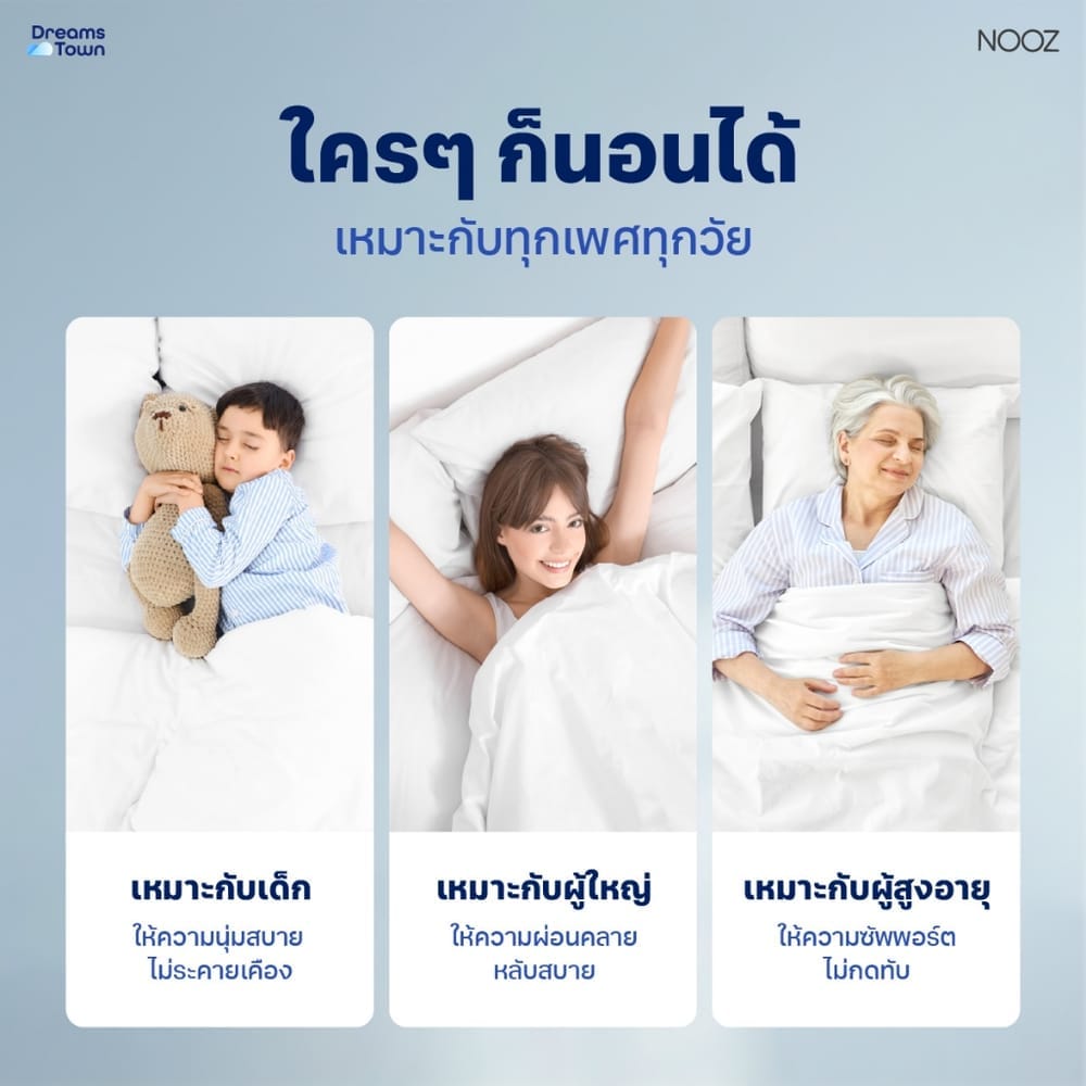 ที่นอนเมมโมรี่โฟม 6 ฟุต NOOZ EVENING EVO หนา 7 นิ้ว