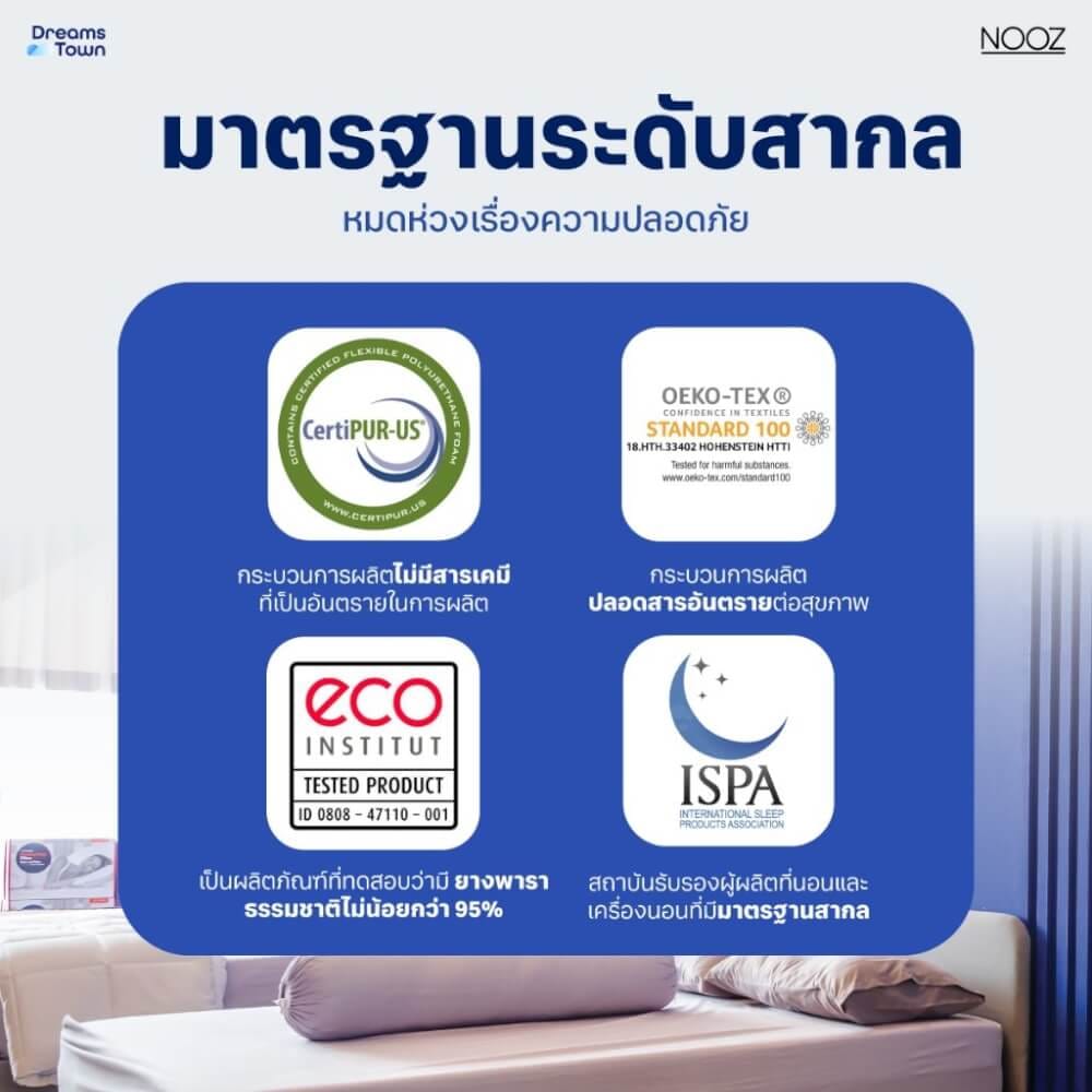 ที่นอนยางพารา 5 ฟุต NOOZ CLOUD HELIX  มาพร้อมเตียงไม้อัดคุณภาพสูง สไตล์โมเดิร์น LUNIO ATLAS_6
