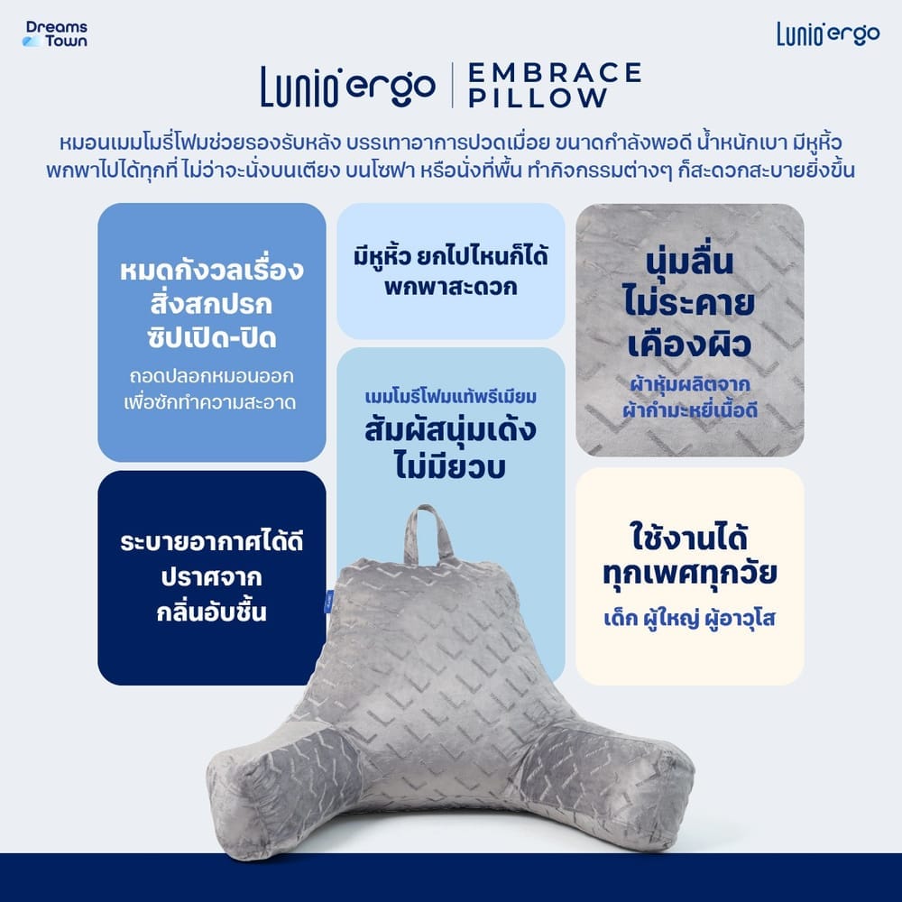 หมอนพิงหลัง Lunio Embrace Pillow_8