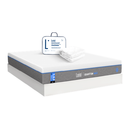 ที่นอนยางพาราอัลตร้าไฮบริด 5 ฟุต LUNIO QUANTUM MAX มาพร้อมผ้ารองกันเปื้อนกันน้ำ รุ่น LUNIO SMARTGUARD PRO PROTECTOR_0