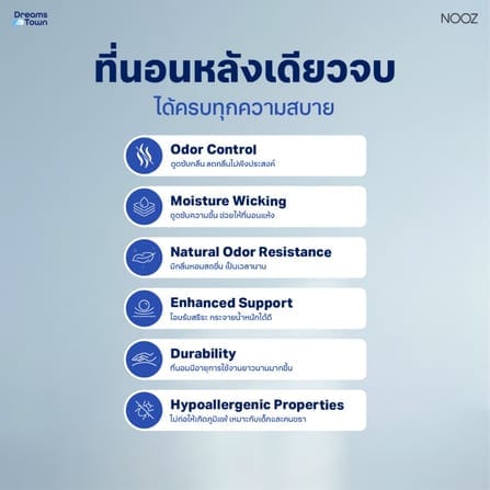ที่นอนเมมโมรี่โฟม 3.5 ฟุต NOOZ EVENING EVO หนา 7 นิ้ว_5