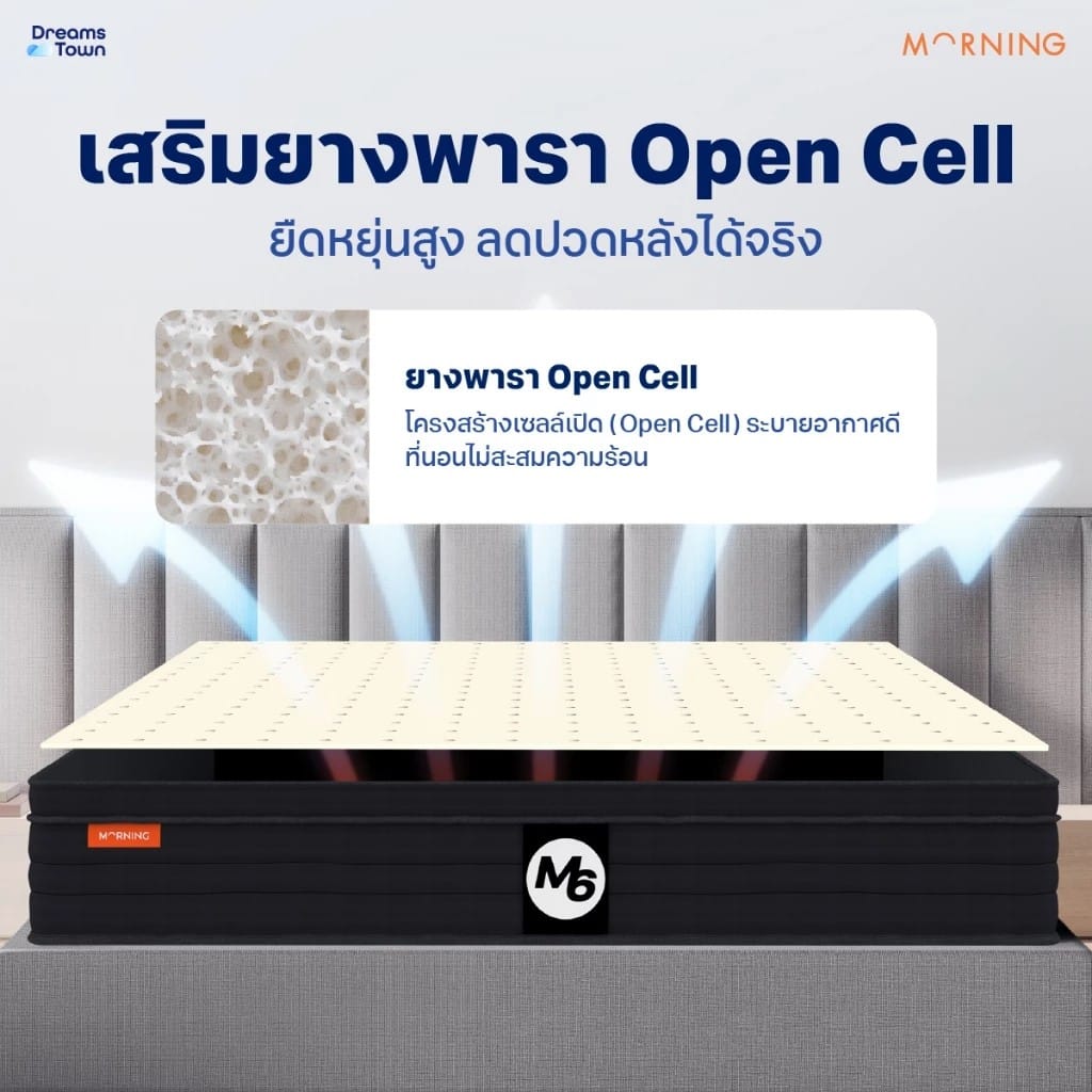 ที่นอนยางพารา 5 ฟุต MORNING SLEEP M6_5