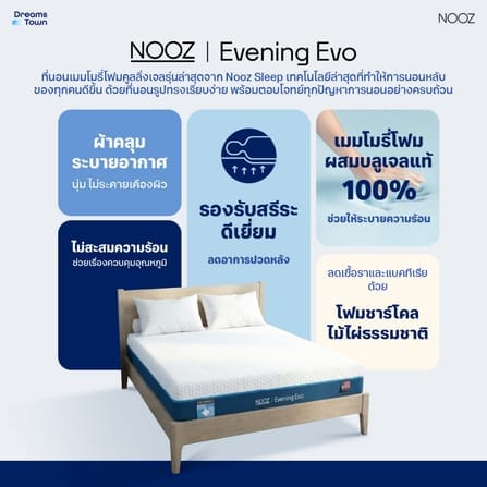 ที่นอนเมมโมรี่โฟม 6 ฟุต NOOZ EVENING EVO หนา 7 นิ้ว_7