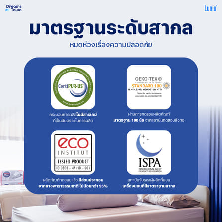 ที่นอนยางพาราอัลตร้าไฮบริด 5 ฟุต LUNIO QUANTUM MAX LITE หนา8 นิ้ว_8
