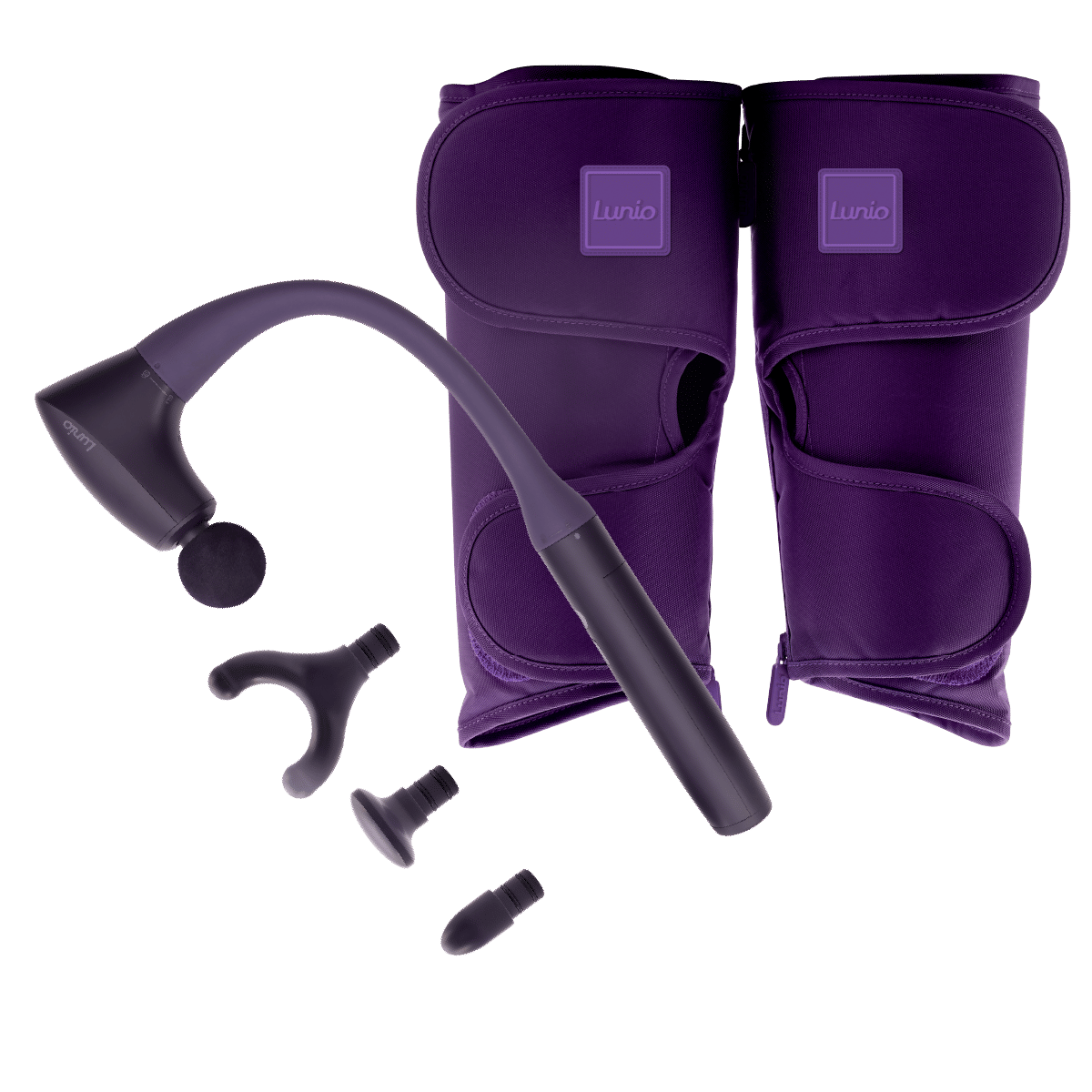 เซ็ตเครื่องนวดน่อง LUNIO CALF MASSAGER PURPLE + ปืนนวดกล้ามเนื้อ LUNIO MASSAGE GUN_0