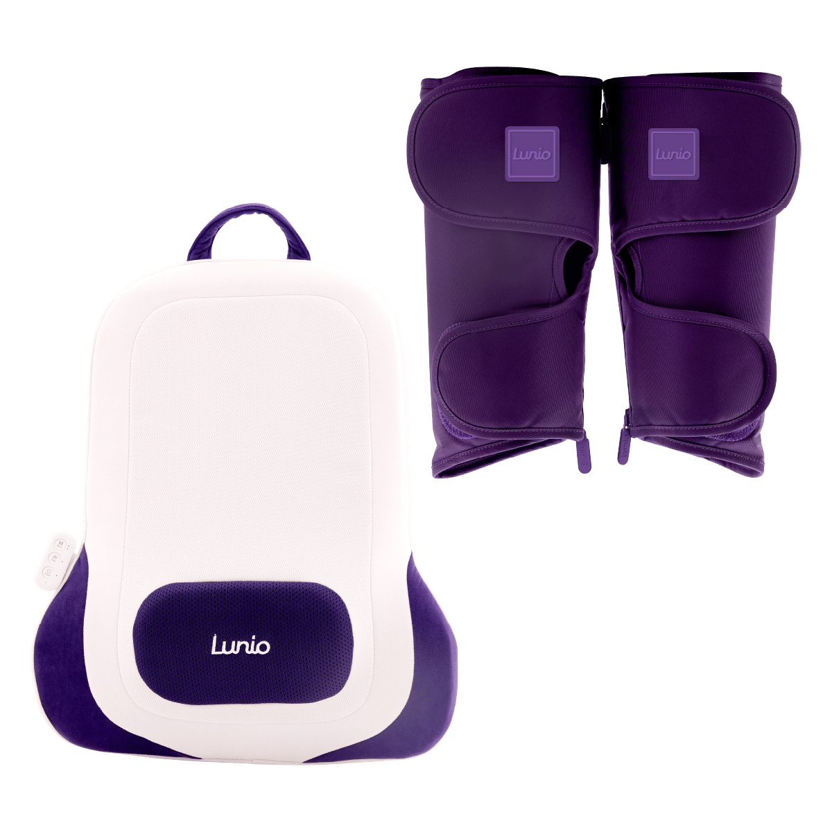 เซ็ตเครื่องนวดน่อง LUNIO CALF MASSAGER PURPLE + เครื่องนวดหลัง LUNIO BACK CUSHION MASSAGER_0