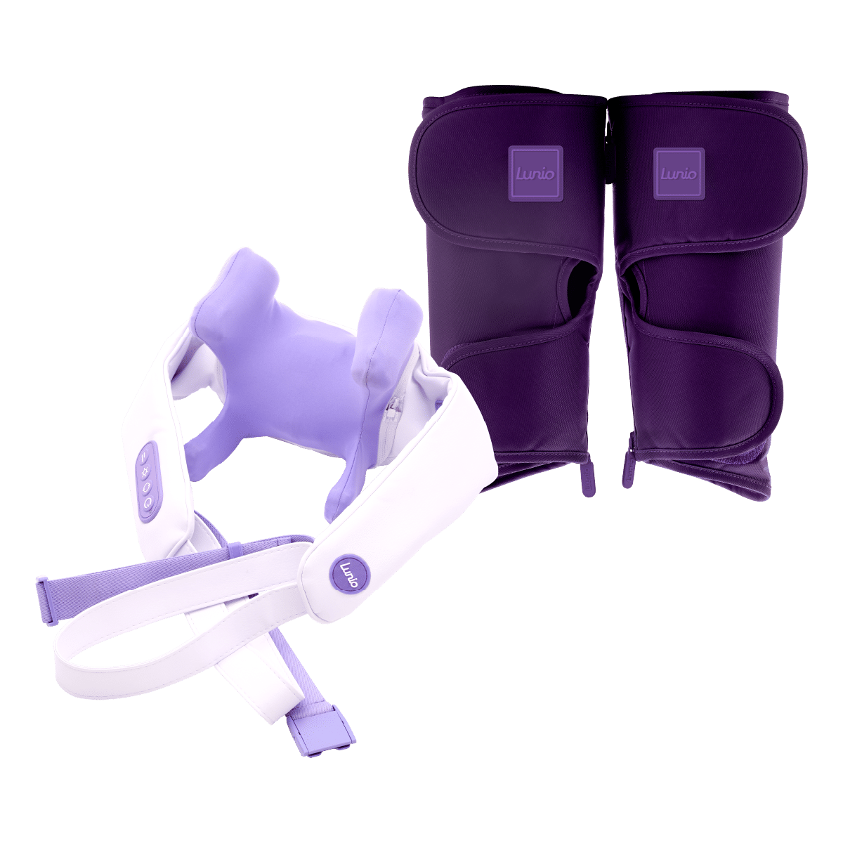 เซ็ตเครื่องนวดน่อง LUNIO CALF MASSAGER PURPLE +  LUNIO NECK & SHOULDER MASSAGER_0