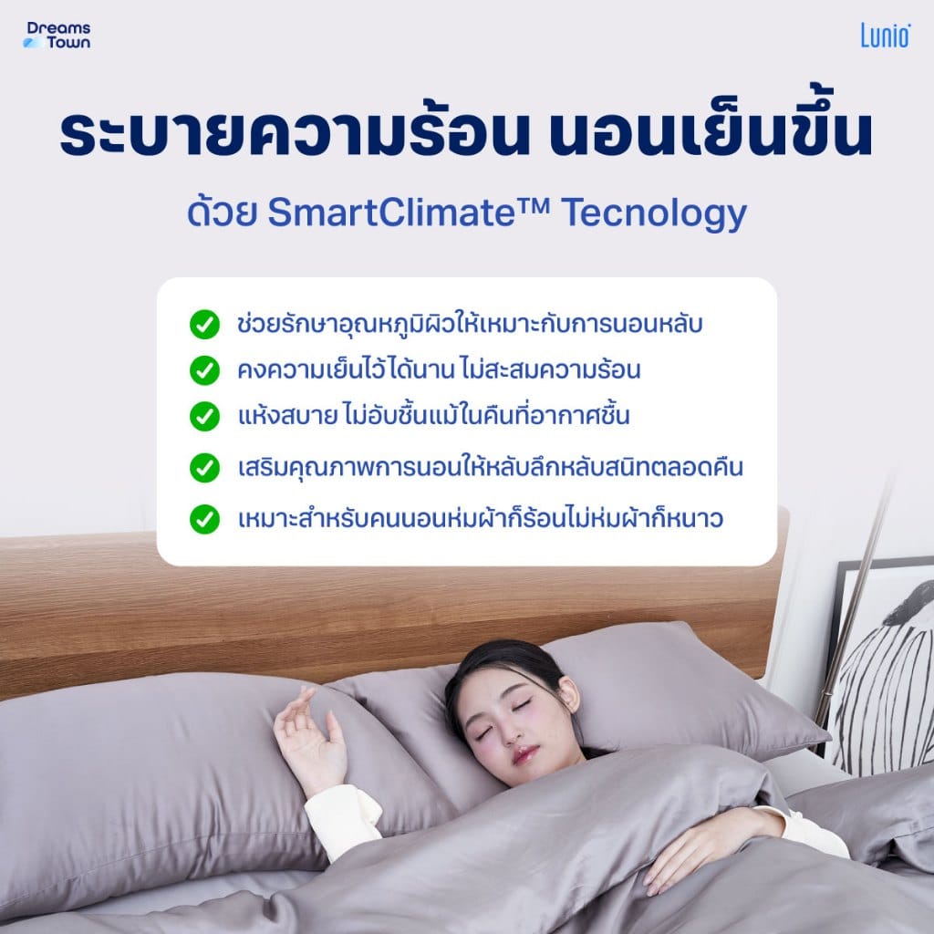 เซ็ตผ้าปูที่นอน เกรดพรีเมียม 6 ฟุต LUNIO SNOWWEAVE BEDDING SET รุ่น DEEP สีเทา 6ชิ้น (สำหรับที่นอนหนา 13นิ้ว)_2