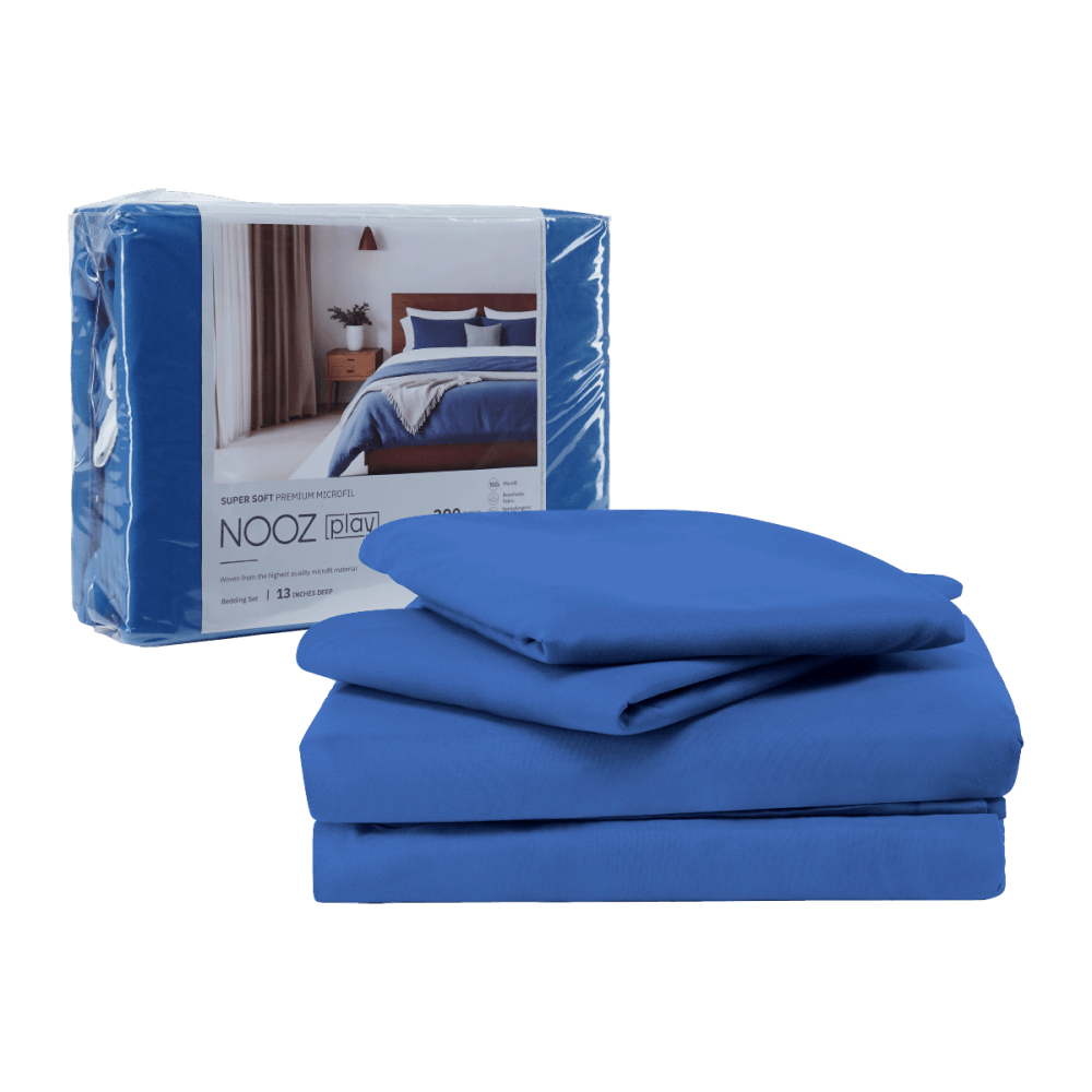 ผ้าปูที่นอน 5 ฟุต Nooz Play รุ่น Bedding Set สีฟ้าเข้ม Arctic Blue_0