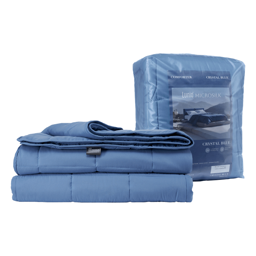 ผ้านวม 5,6 ฟุต LUNIO MICROSILK COMFORTER สีฟ้าคริสตัล CRYSTAL BLUE_0