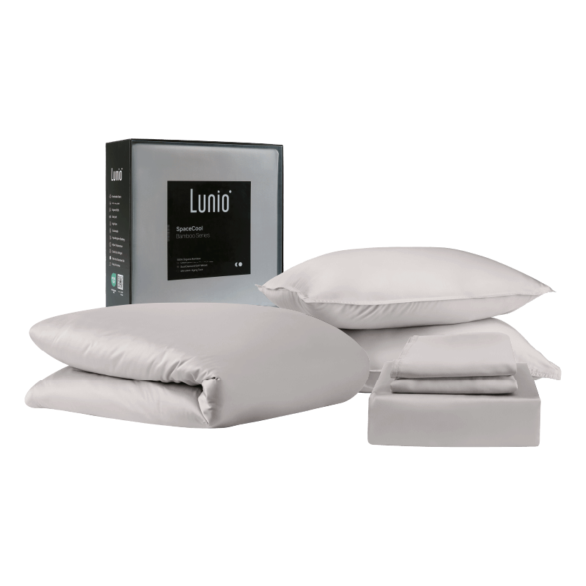 ผ้าปูที่นอน 3.5 ฟุต LUNIO SPACECOOL BAMBOO BEDDING SET GALAXY GRAY