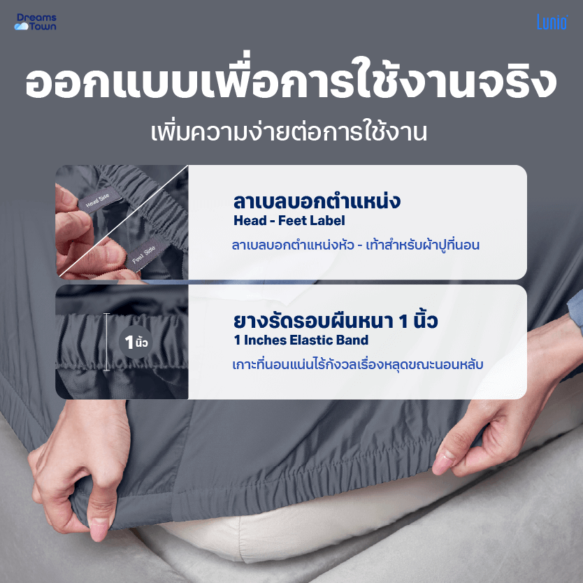 ผ้าปูที่นอน 3.5 ฟุต LUNIO SPACECOOL BAMBOO BEDDING SET SATURN BLUE_1
