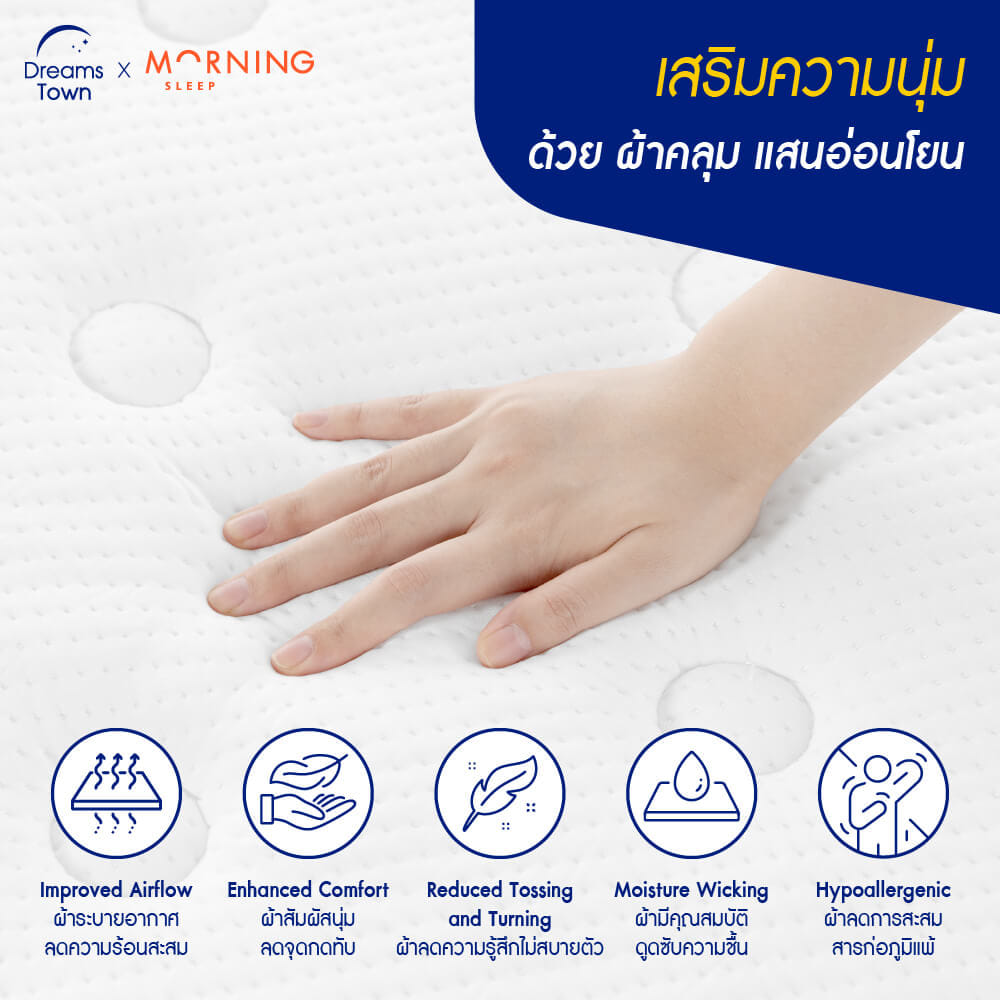 ที่นอนสปริง 6ฟุต MORNING SLEEP COSMIC COOLMAX หนา 8 นิ้ว_2