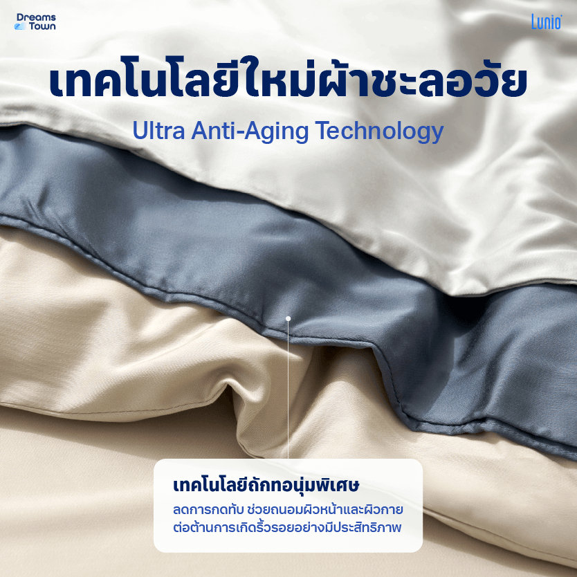 ผ้าปูที่นอน 3.5 ฟุต LUNIO SPACECOOL BAMBOO BEDDING SET SATURN BLUE_2