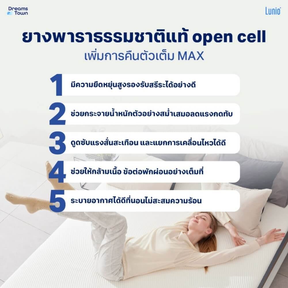 ที่นอนยางพาราอัลตร้าไฮบริด 5 ฟุต LUNIO QUANTUM MAX หนา 10 นิ้ว_3