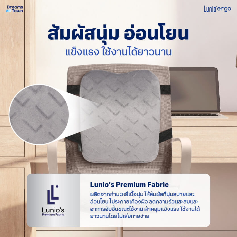 เบาะรองหลัง LUNIO ERGO LITE BACK CUSHION_3