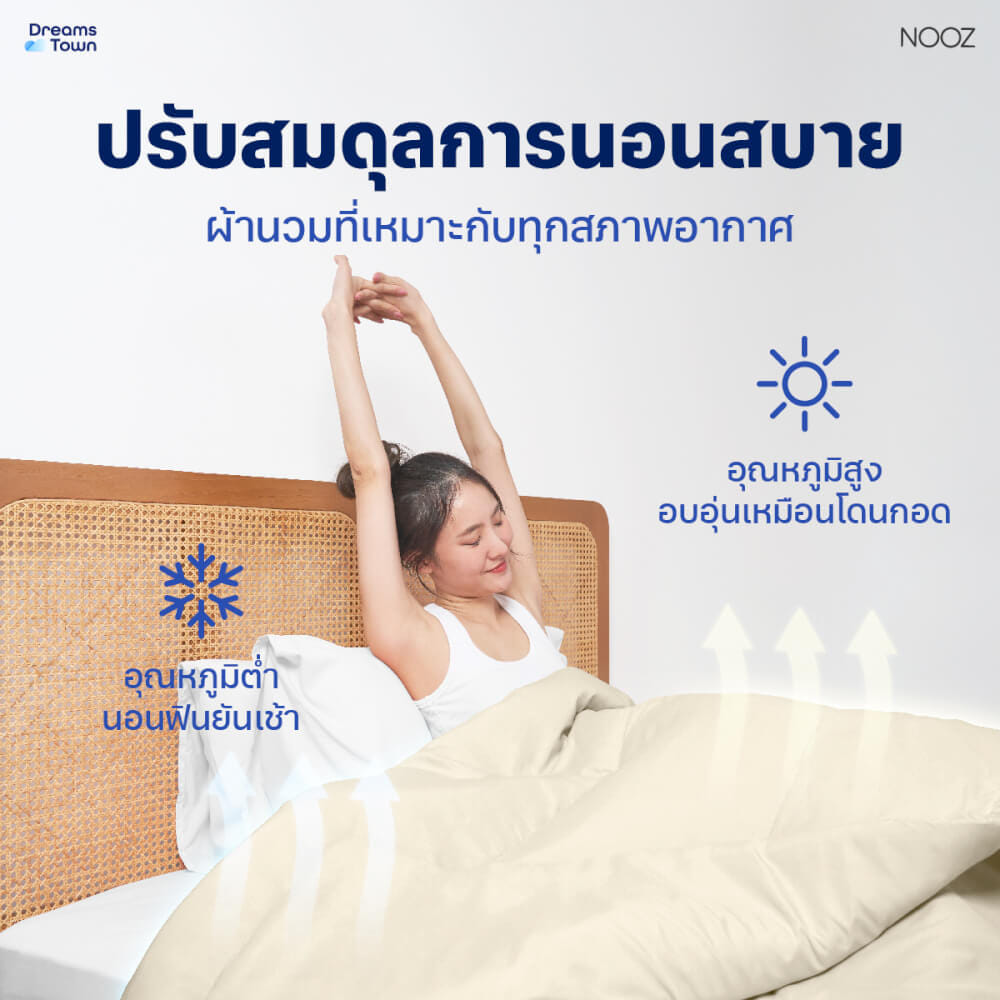 ผ้านวม 3.5 ฟุต NOOZ PLAY รุ่น COMFORTER  สีเบจ SUNRISE BEIGE_4