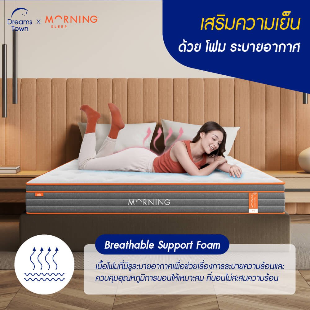 ที่นอนสปริง 6ฟุต MORNING SLEEP COSMIC COOLMAX หนา 8 นิ้ว_4