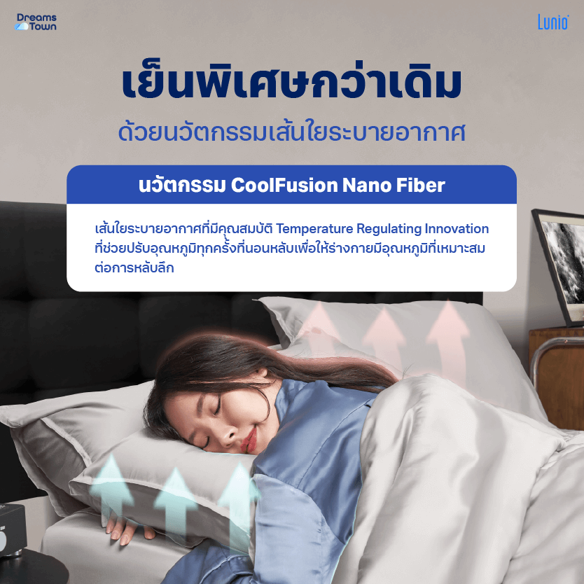 ผ้าปูที่นอน 6 ฟุต LUNIO SPACECOOL BAMBOO BEDDING SET GALAXY GRAY_4