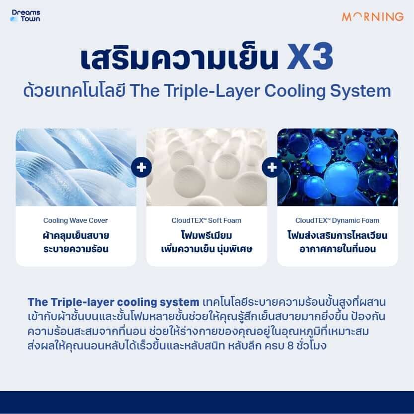 ที่นอนยางพารา 3 ฟุต MORNING SLEEP M6_5