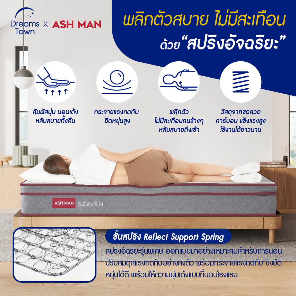 ที่นอนสปริง 3.5ฟุต ASHMAN BEKVAM_5