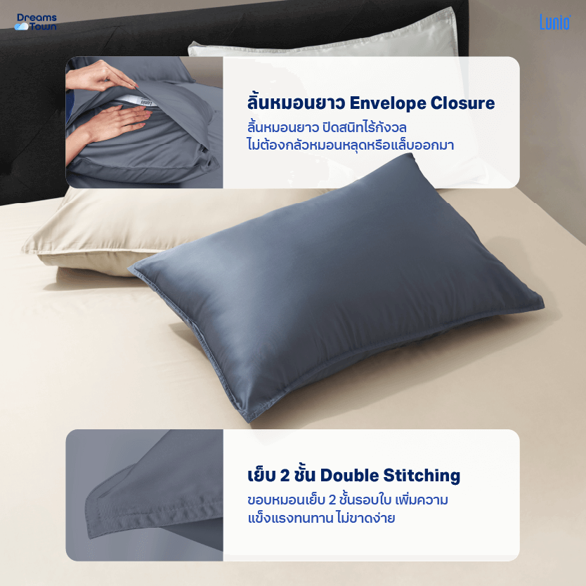 ผ้าปูที่นอน 3.5 ฟุต LUNIO SPACECOOL BAMBOO BEDDING SET SATURN BLUE_5