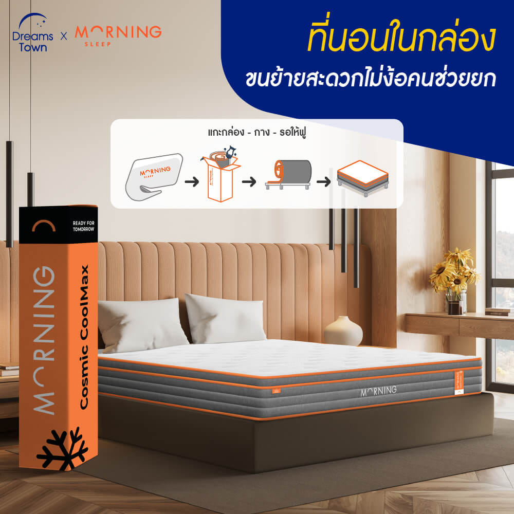 ที่นอนสปริง 6ฟุต MORNING SLEEP COSMIC COOLMAX หนา 8 นิ้ว_7
