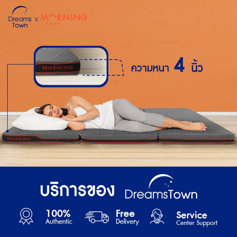 ที่นอนปิกนิก  ท็อปเปอร์เมมโมรี่โฟม ผสมคูลลิ่งเจล MORNING TRI-FOLD RESTMAX COOLING TOPPER_8