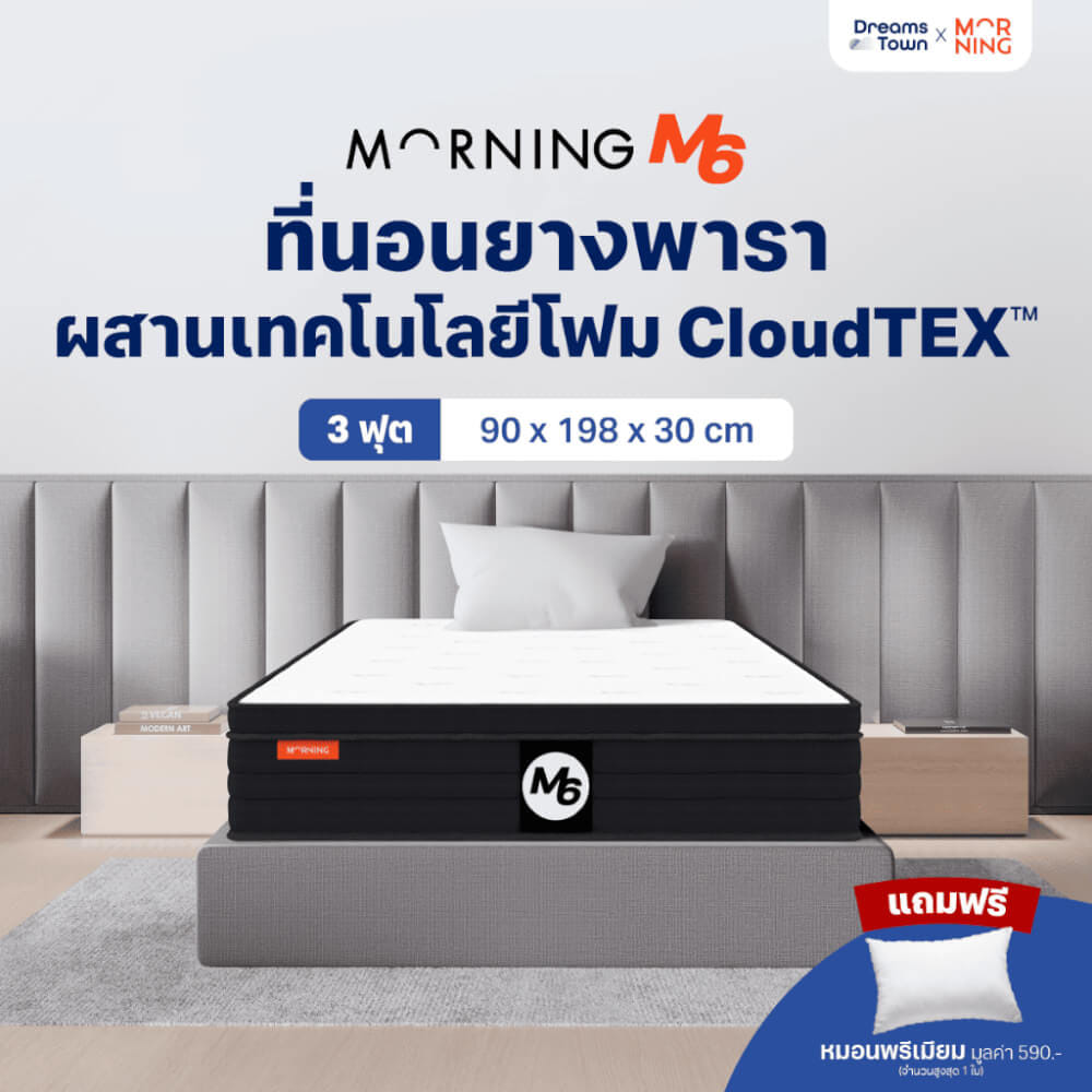 ที่นอนยางพารา 3 ฟุต MORNING SLEEP M6_10