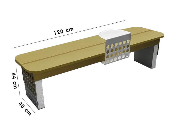 ม้านั่งภายนอก SALABANSUAN DOT-2 PLUS BENCH 120CM สีเบจ