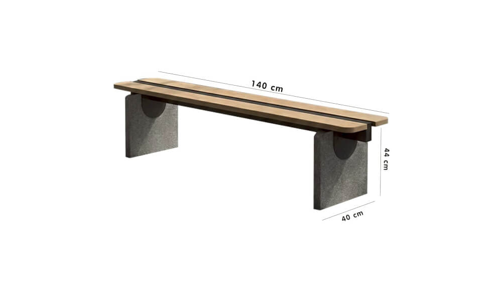 ม้านั่งภายนอก SALABANSUAN CHINO BENCH 140CM สีไม้ธรรมชาติ