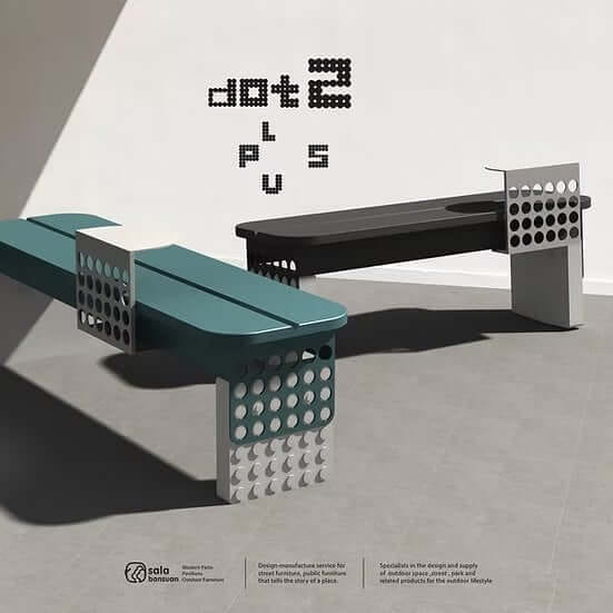 ม้านั่งภายนอก SALABANSUAN DOT-2 PLUS BENCH 120CM สีเบจ