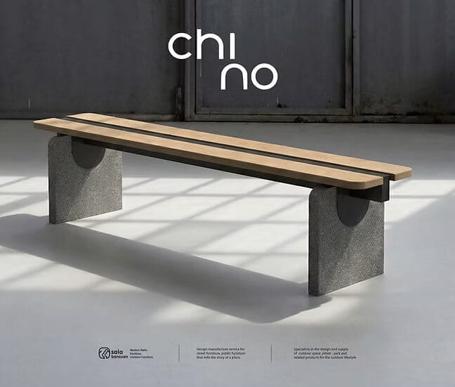ม้านั่งภายนอก SALABANSUAN CHINO BENCH 120CM สีไม้ธรรมชาติ