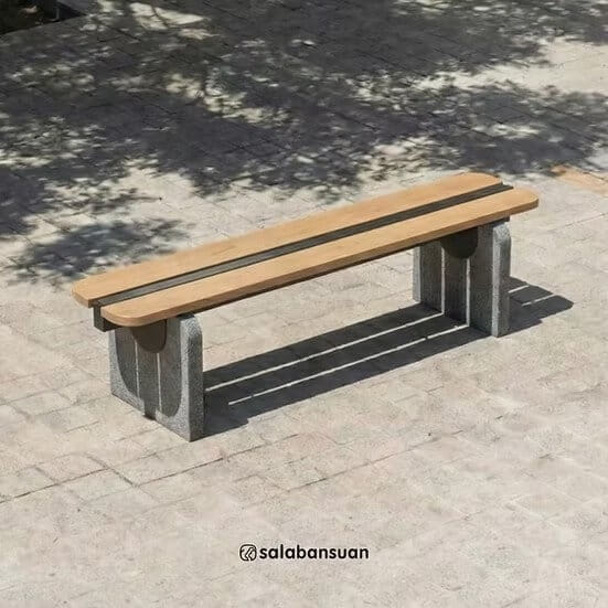 ม้านั่งภายนอก SALABANSUAN CHINO BENCH 140CM สีไม้ธรรมชาติ