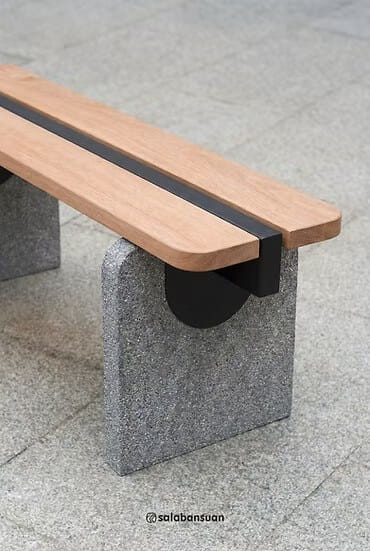 ม้านั่งภายนอก SALABANSUAN CHINO BENCH 140CM สีไม้ธรรมชาติ