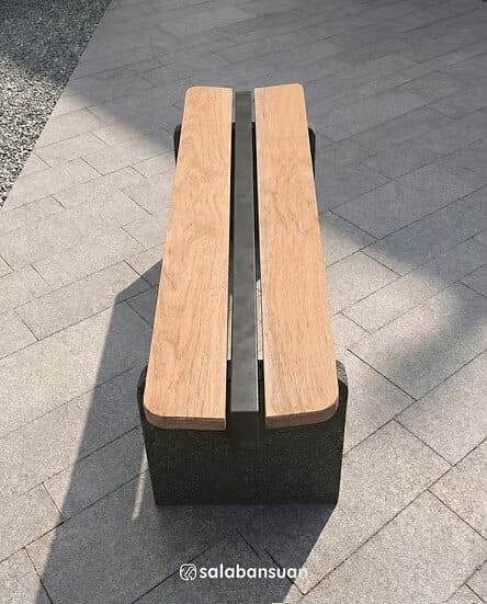 ม้านั่งภายนอก SALABANSUAN CHINO BENCH 140CM สีไม้ธรรมชาติ