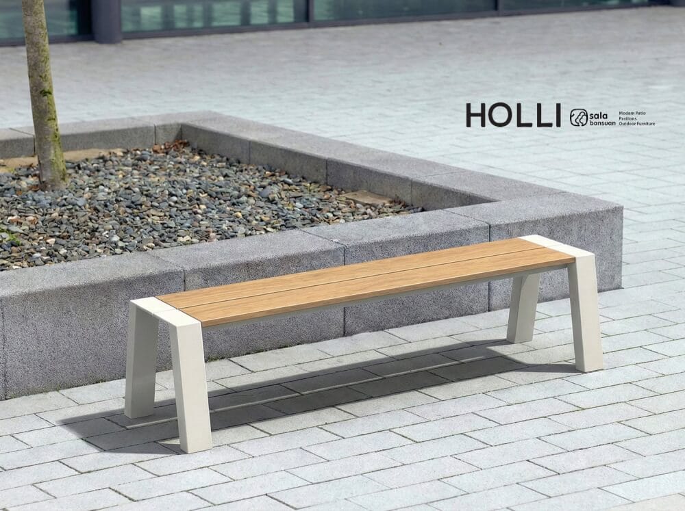 ม้านั่งภายนอก SALABANSUAN HOLLI BENCH 130CM สีไม้ธรรมชาติ