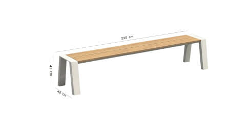 ม้านั่งภายนอก SALABANSUAN HOLLI BENCH 160CM สีไม้ธรรมชาติ_1