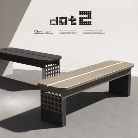 ม้านั่งภายนอก SALABANSUAN DOT-2 BENCH 100CM สีเบจ_2