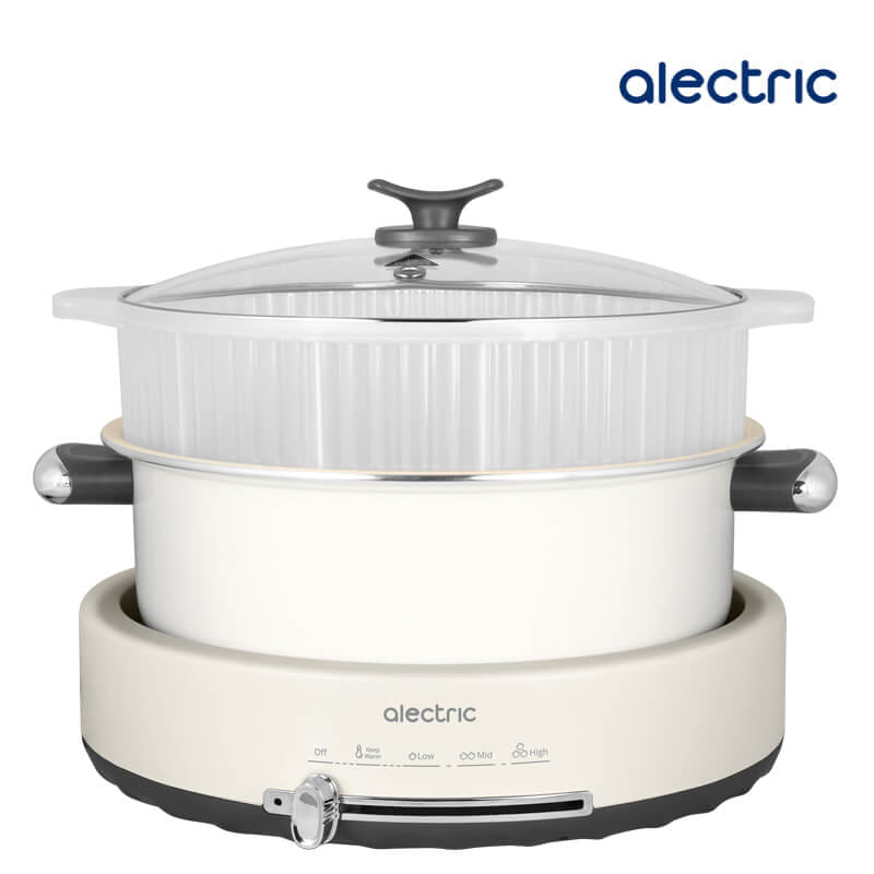 หม้อไฟฟ้าอเนกประสงค์ ALECTRIC รุ่น ST-1 สีครีม_0