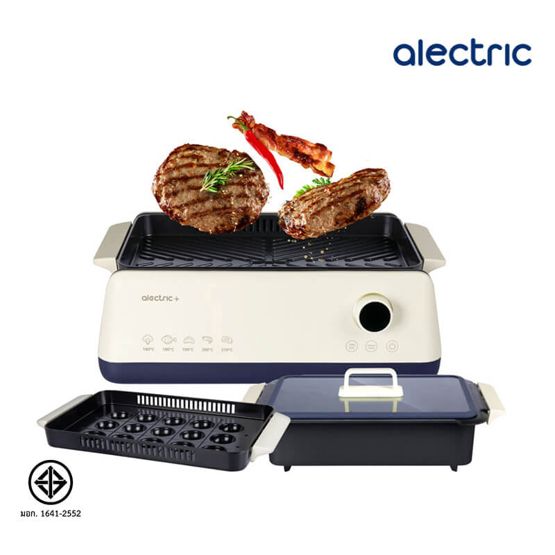 เตาปิ้งย่างไฟฟ้า ALECTRUC รุ่น X2 (SG1-X2 3 PLATES) สีครีม_1