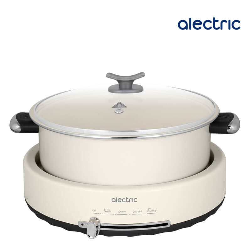 หม้อไฟฟ้าอเนกประสงค์ ALECTRIC รุ่น ST-1 สีครีม_2
