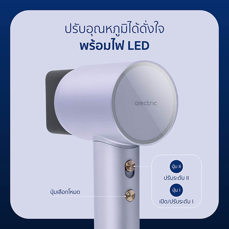 ไดร์เป่าผม ALECTRIC รุ่น HD5 สีม่วง_3